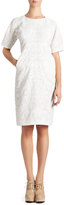 Thumbnail for your product : Jil Sander Short-Sleeve Cotton Jacquard Dress, White