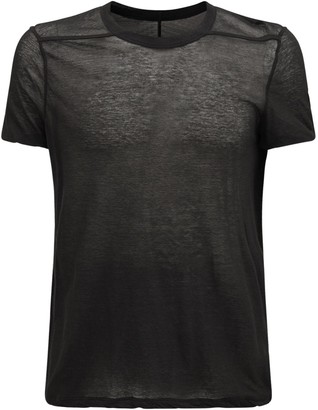Rick Owens Cropped Light Cotton Jersey T-shirt