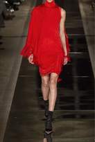 Thumbnail for your product : Givenchy One-Shoulder Fringed Jersey Turtleneck Mini Dress