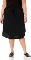Thumbnail for your product : Star Vixen Women's Plus-Size Tie-Waist Ity Stretch a-Line Mid-Length Skirt