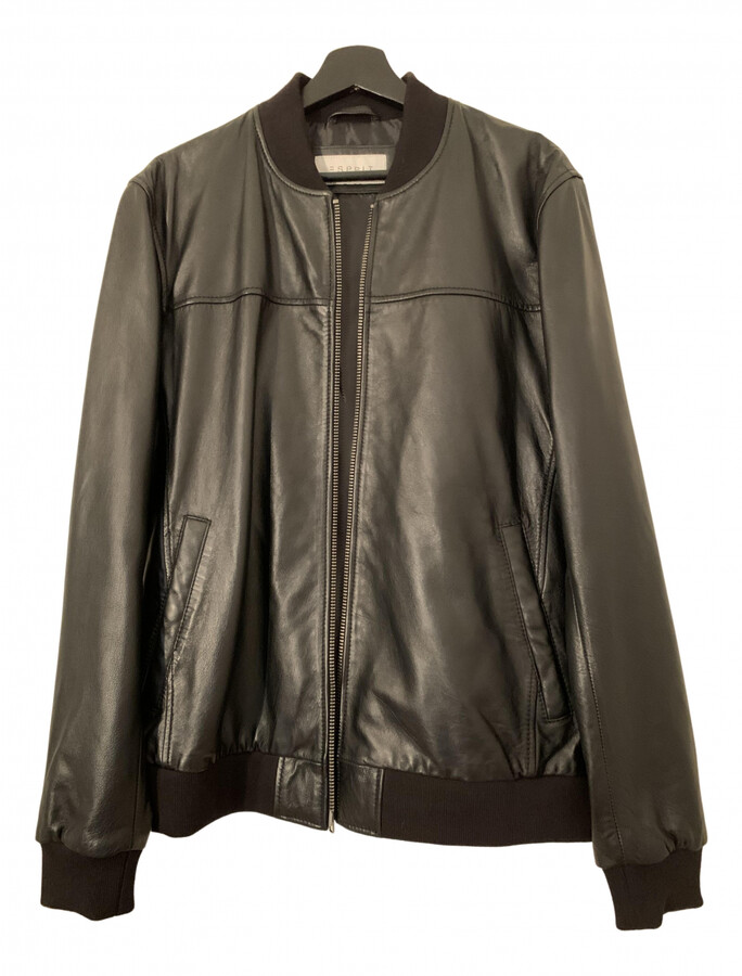 Esprit black Leather Jackets - ShopStyle