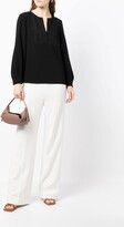 Thumbnail for your product : Paule Ka Embroidered Button-Neck Top