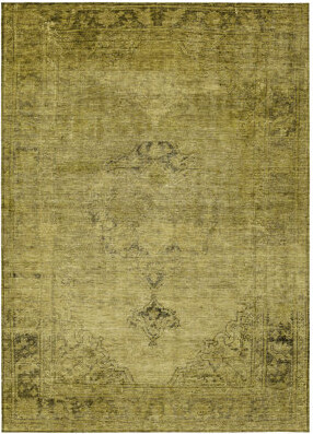 HomeRoots 9' X 12' Gold Brown Oriental Washable Indoor Outdoor Area Rug