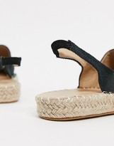 Thumbnail for your product : Truffle Collection slingback woven espadrilles in black