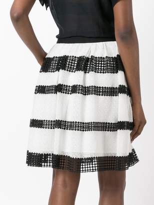 MICHAEL Michael Kors striped lace pleated skirt
