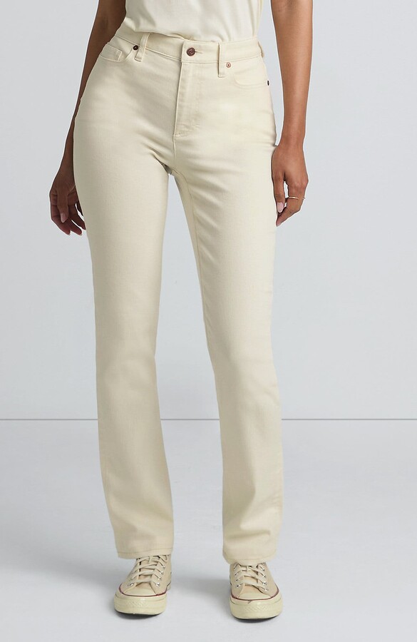 Lands' End Recover Mid Rise Straight Leg Blue Jeans