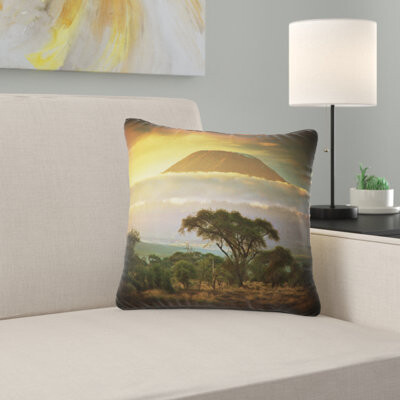 Photography Landscape Printed Mount Kilimanjaro Pillow