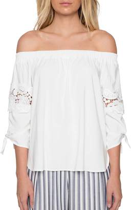 Willow & Clay One Shoulder Lace Inset Tank