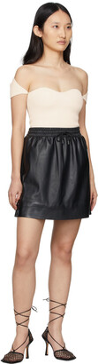 DRAE Black Faux-Leather Skirt