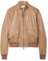 Thumbnail for your product : The Row Erhly Leather Bomber Jacket - Sand