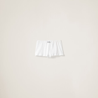 Miu Miu Ribbed Knit Boxer Shorts - Farfetch