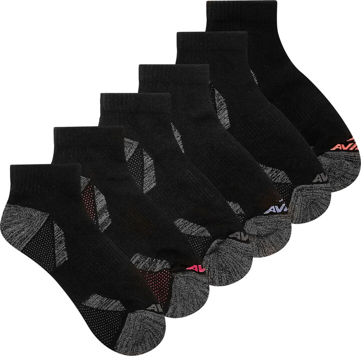 Avia Women’s All Sport Athletic Cushion Ankle Socks, 6-Pack