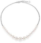 Thumbnail for your product : Majorica 6MM-10MM White Pearl & Sterling Silver Beaded Chain Necklace