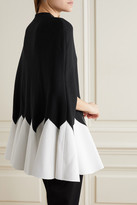 Thumbnail for your product : Alexander McQueen Two-tone Wool-blend Cape - Black