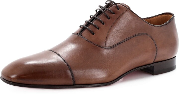 Christian Louboutin Men's Greggo Flat Leather Oxfords