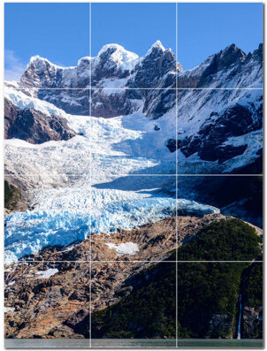 Picture-Tiles.com Glacier Photo 6'' x 6'' Satin Ceramic Decorative Mural