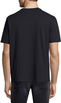 Neil Barrett Origami-Print Crewneck T-Shirt, Navy