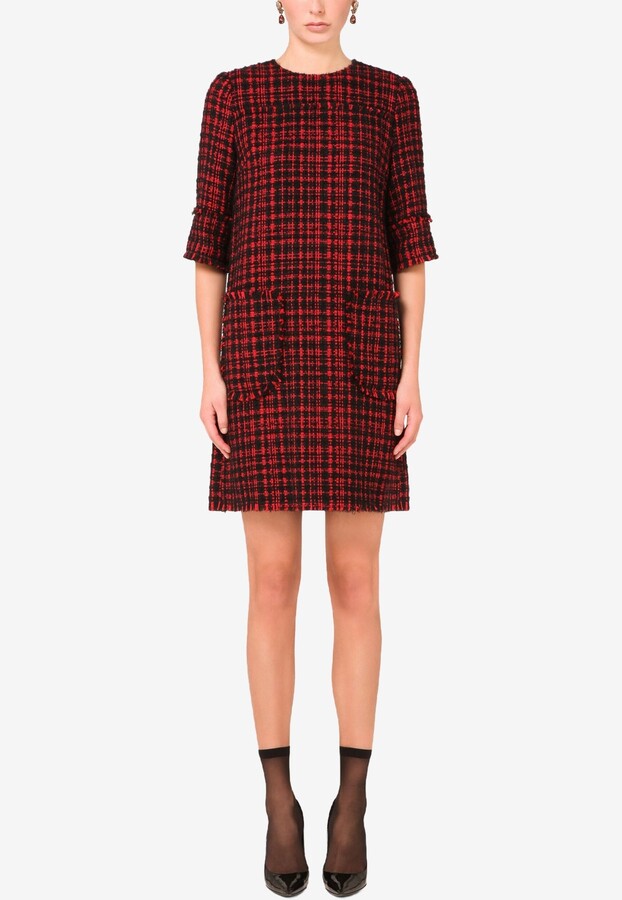 Red Tweed Dress | Shop The Largest Collection | ShopStyle