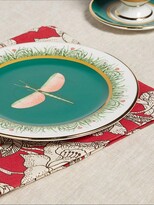 Thumbnail for your product : La DoubleJ Set Of Two Libellula Porcelain Dessert Plates - Green Multi