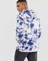 Thumbnail for your product : Hollister small chest logo acid wash overhead hoodie in blue