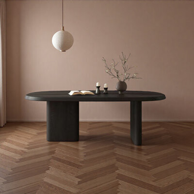 Orren Ellis Mid-Century Modern Solid Wood Desk