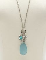 Thumbnail for your product : Charlotte Russe Rosette, Key & Feather Charm Necklace
