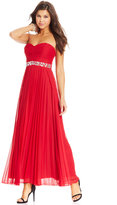 Thumbnail for your product : Speechless Juniors' Jewel-Trim Strapless Gown