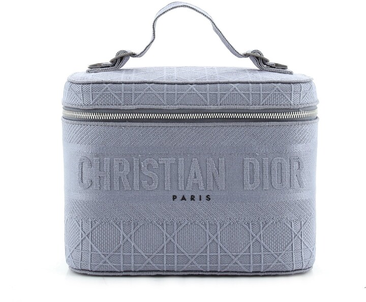 Christian Dior DiorTravel Vanity Case Cannage Embroidered Canvas