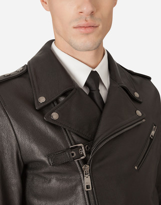 Dolce & Gabbana Leather Biker Jacket