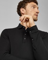 Thumbnail for your product : Ted Baker Long Sleeved Textured Cotton Polo Shirt