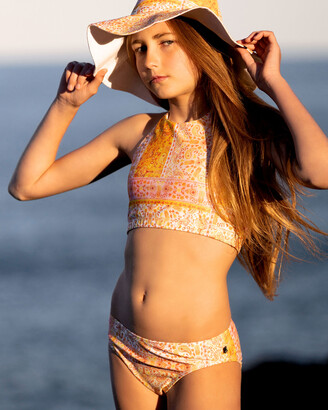 Bon + Co Girl's Yellow Bikini Set - Libertie Halter Crop Bikini Set -  ShopStyle Two Piece Swimsuits