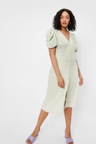 Thumbnail for your product : Nasty Gal Womens Plus Size V Neck Button Down Midi Dress