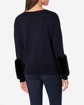 Thumbnail for your product : N.Peal Fur Panelled Sweater