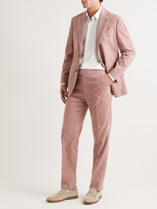 Richard James Straight-Leg Cotton-Needlecord Suit Trousers - Men - Pink - UK/US 36