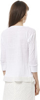 Thumbnail for your product : Rebecca Taylor Short Sleeve Inset Jersey Top