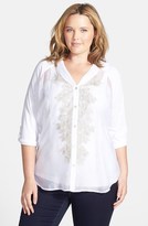 Thumbnail for your product : Nic+Zoe 'Fresh Blossom' Top (Plus Size)