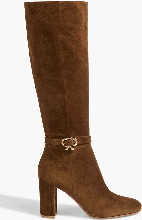 Gianvito Rossi Ribbon suede knee boots