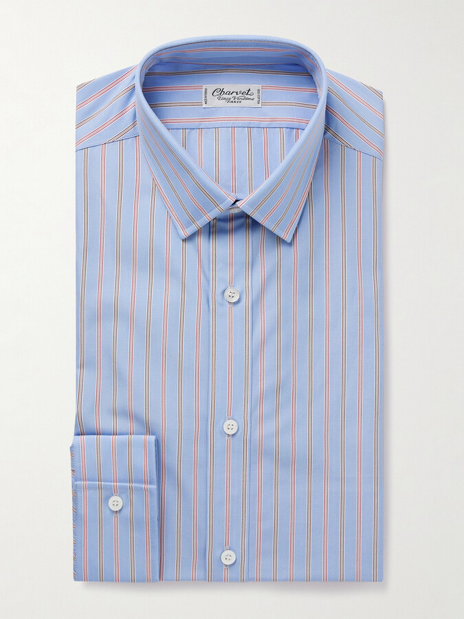 Charvet Striped Cotton-Poplin Shirt