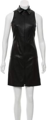 Jitrois Leather Zip-Up Dress
