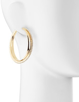 Thumbnail for your product : RJ Graziano Golden Crystal Hoop Earrings