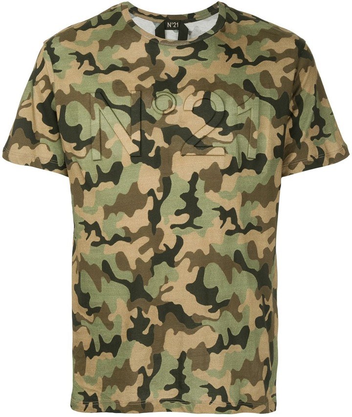 No.21 camouflage print T-shirt - ShopStyle