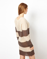 Thumbnail for your product : By Zoé Mohair Mix Striped Jumper Dress
