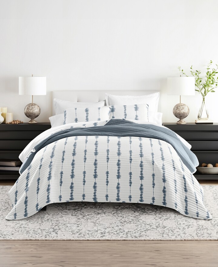 IENJOY HOME Shibori Reversible 3-Pc. Lightweight Quilt Set Full/Queen