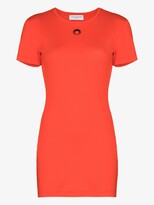 Thumbnail for your product : Marine Serre X Browns Crescent Moon Ribbed T-Shirt Dress