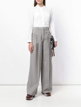 Jil Sander Navy high waist tailored wide trousers