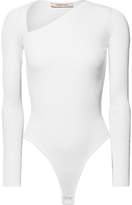 Thumbnail for your product : Cushnie - Vivian Ribbed-knit Thong Bodysuit - White