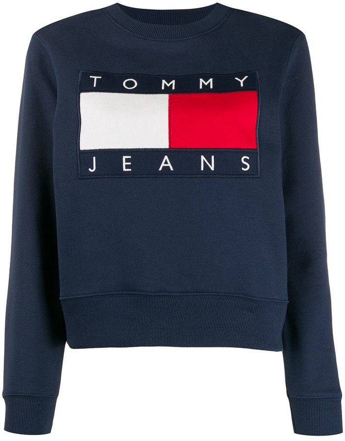tommy jeans logo print sweatshirt