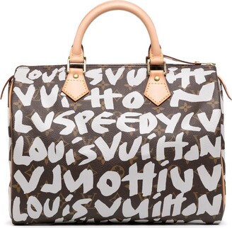 Louis Vuitton Monogram Graffiti Speedy 30 - White Handle Bags