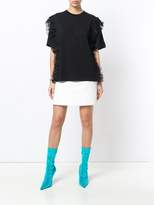 Thumbnail for your product : MSGM lace trim T-shirt