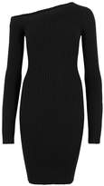Helmut Lang Black Stretch Silk Mini Dress